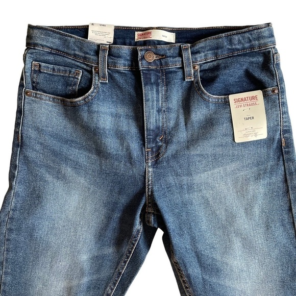 Signature by Levi Strauss Size 18 youth Boys Taper leg Jeans NWT - Picture 4 of 11